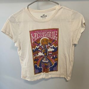 Hollister white baby tee